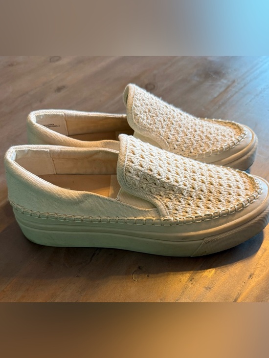 Dolce Vita Cream Woven Platform Loafers 7.5 Like New main image 5